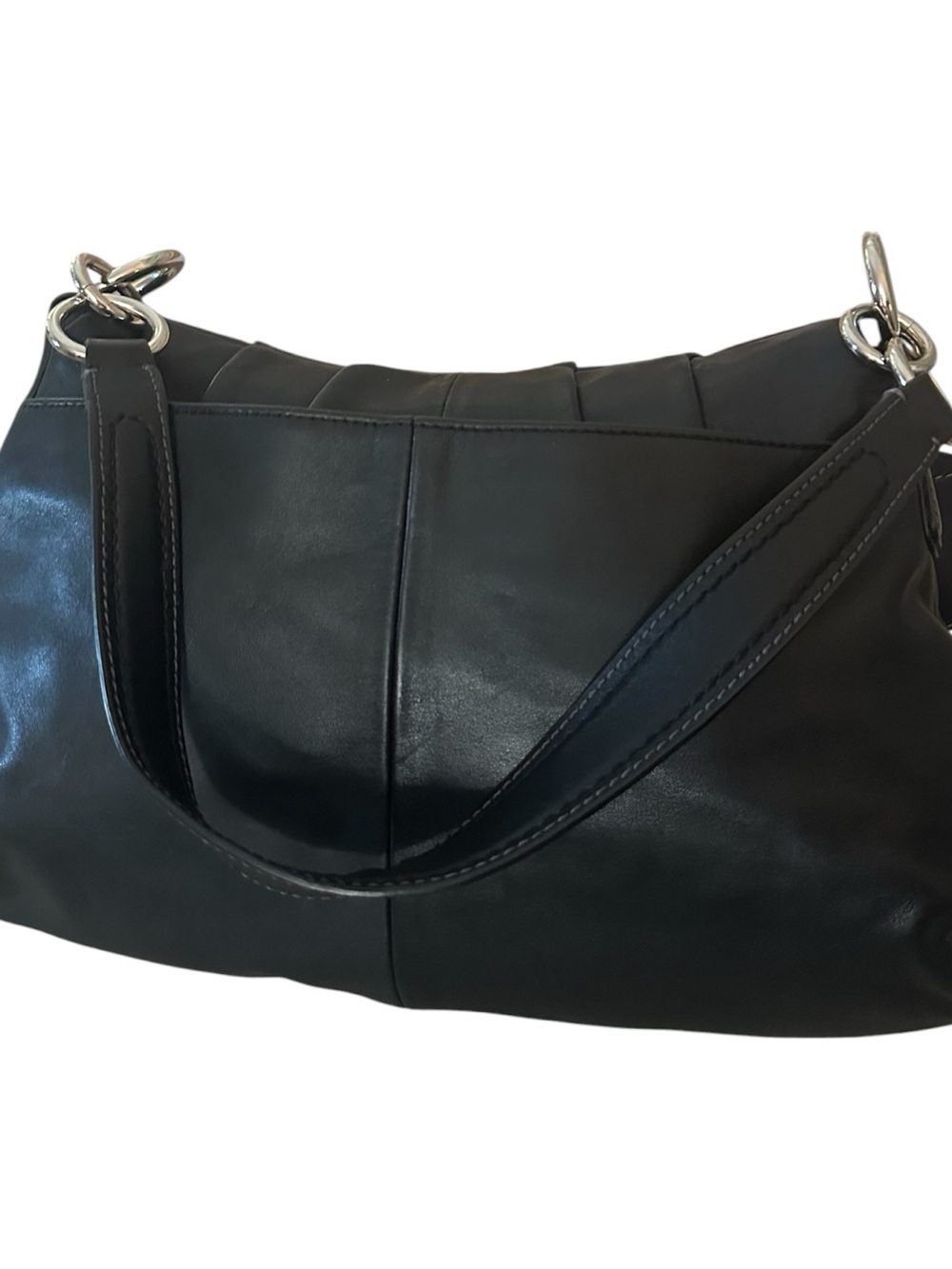 Coach 2012  SoHo F17217 Black Leather Shoulder Bag With Silver Hardware - Picture 8 of 12